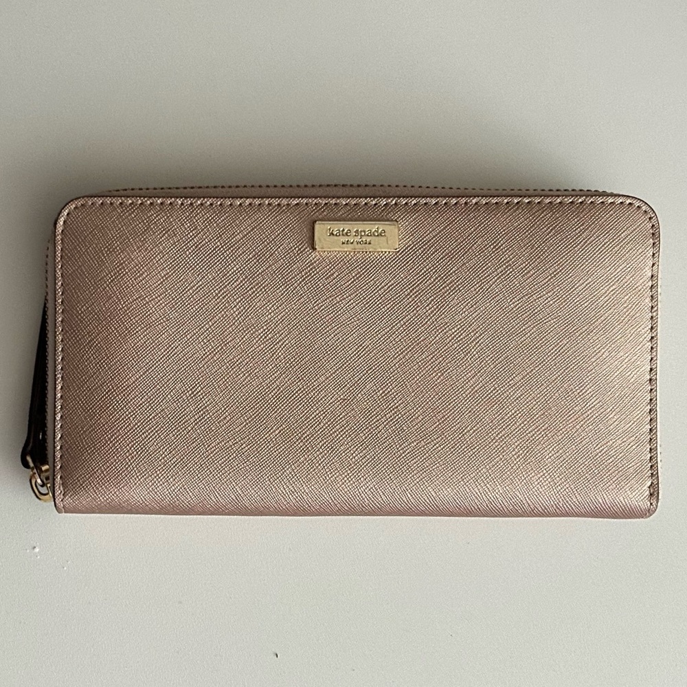 Kate Spade Gold Wallet Sleek Minimalist Design